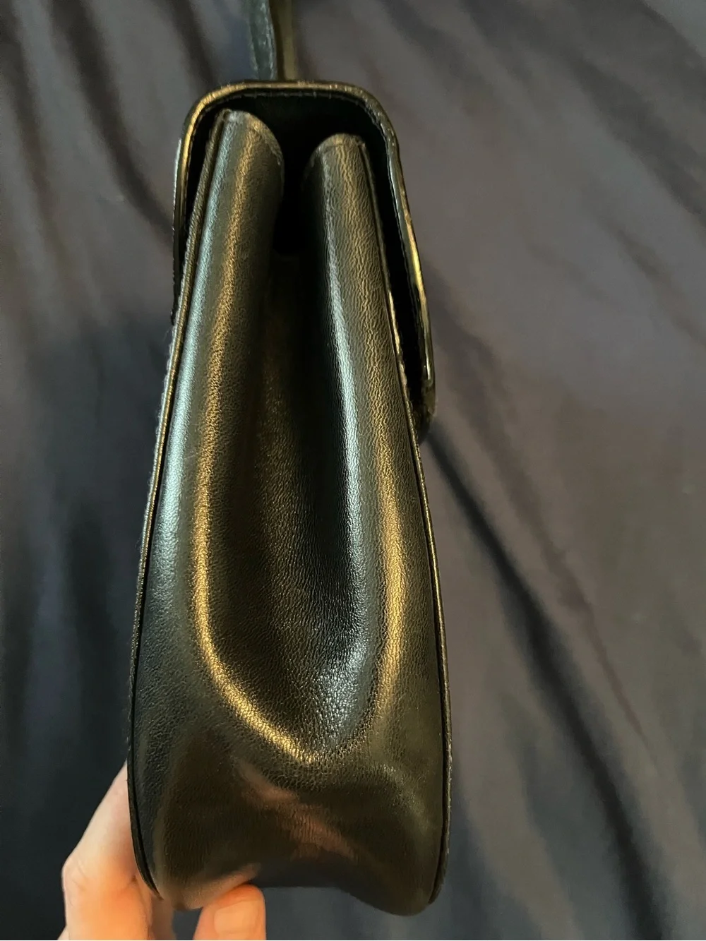 Etienne Aigner Black Leather Saddle Crossbody Bag